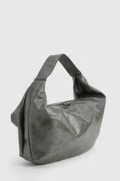 Handbags|Tote Bags*boohoo Distressed Faux Leather Slouchy Tote Bag charcoal