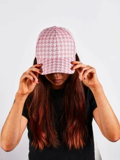 Hats & Gloves|Hats & Gloves*SVNX Dog Tooth Baseball Cap In Digital Lavender Pink