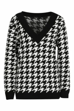 Oversized Jumpers*boohoo Dogtooth Jumper black