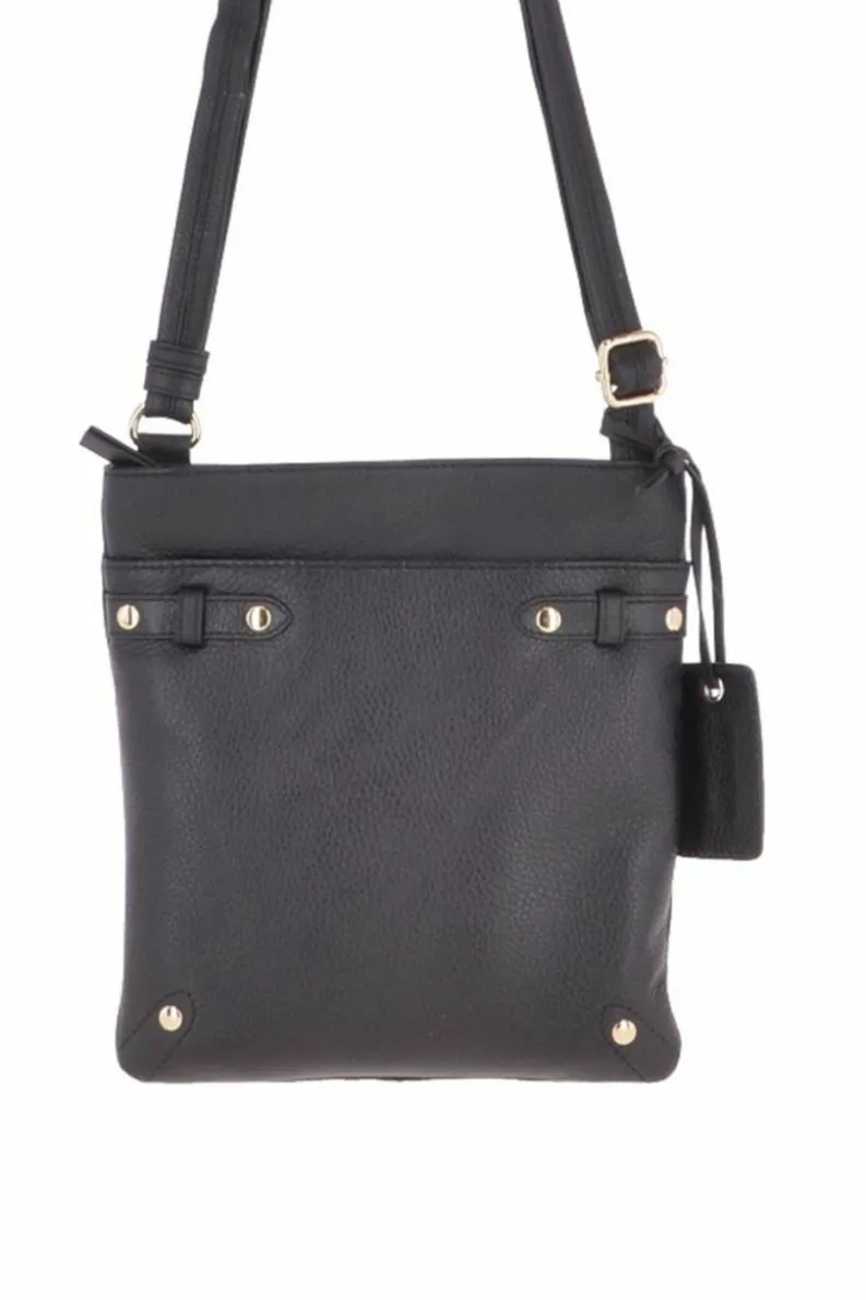 Cross-Body Bags*Ashwood Leather Dolly' Zip Top Leather Cross Body Bag Black