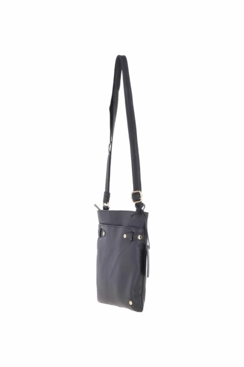 Cross-Body Bags*Ashwood Leather Dolly' Zip Top Leather Cross Body Bag Black