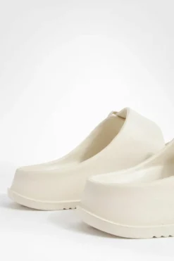 Sandals*boohoo Double Strap Chunky Sliders stone