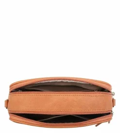 Cross-Body Bags*Kitise Double Tassel Zip Compartments Crossbody Bag With Canvas Wide Strap Black