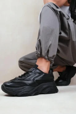 Trainers*Where's That From Downtown' Chunky Sole Trainer Black