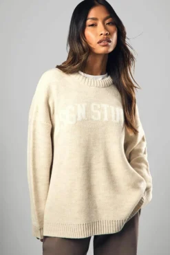 Jumpers|Dsgn Studio*boohoo DSGN Crew Neck Jumper cream