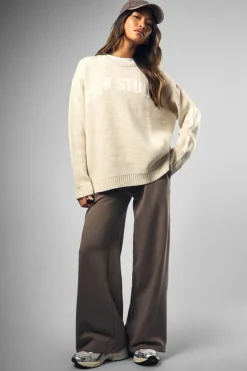 Jumpers|Dsgn Studio*boohoo DSGN Crew Neck Jumper cream