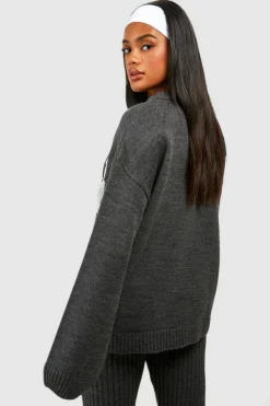 Jumpers|Dsgn Studio*boohoo Dsgn Crew Neck Knitted Jumper charcoal