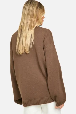 Jumpers|Dsgn Studio*boohoo DSGN Crew Neck Knitted Jumper taupe
