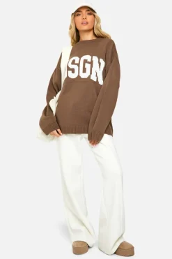 Jumpers|Dsgn Studio*boohoo DSGN Crew Neck Knitted Jumper taupe