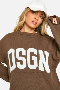 Jumpers|Dsgn Studio*boohoo DSGN Crew Neck Knitted Jumper taupe