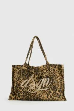 Handbags|Tote Bags*boohoo DSGN Denim Shopper Bag leopard