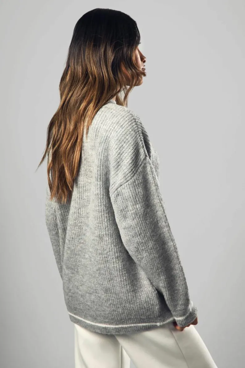 Cardigans|Dsgn Studio*boohoo DSGN Sport Knitted Cardigan mid grey