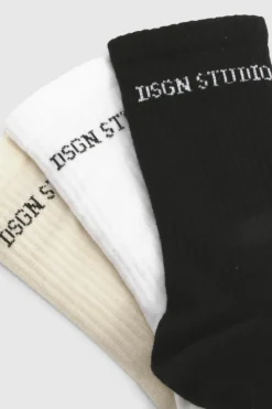 Tights & Socks|Tights & Socks*boohoo Dsgn Studio 3 Pack Socks multi