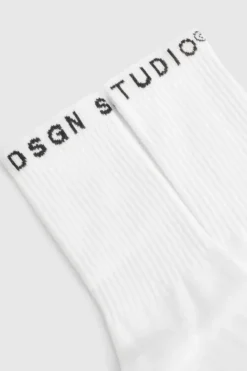 Tights & Socks|Tights & Socks*boohoo Dsgn Studio 3 Pack Sports Socks white