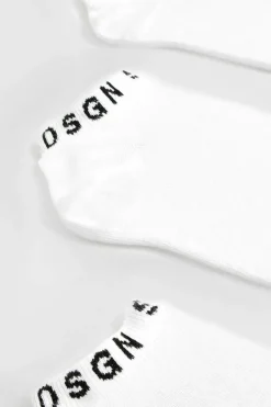 Tights & Socks|Tights & Socks*boohoo Dsgn Studio 3 Pack Trainer Socks white