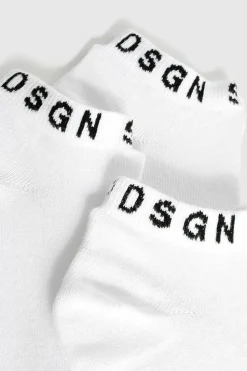 Tights & Socks|Tights & Socks*boohoo Dsgn Studio 3 Pack Trainer Socks white