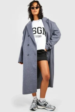 Sweatshirts|Hoodies & Sweatshirts*boohoo Dsgn Studio Applique Oversized Sweatshirt ash grey