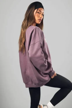 Sweatshirts|Dsgn Studio*boohoo Dsgn Studio Applique Oversized Sweatshirt grape