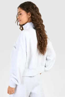 Sweatshirts|Hoodies & Sweatshirts*boohoo Dsgn Studio Embroidered Cargo Pocket Bomber Sweatshirt ash grey