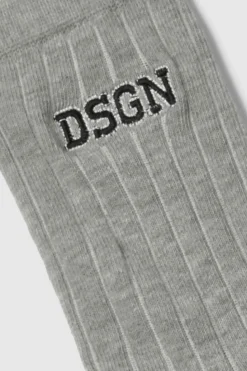 Tights & Socks|Tights & Socks*boohoo DSGN Studio Embroidered Crew Socks grey