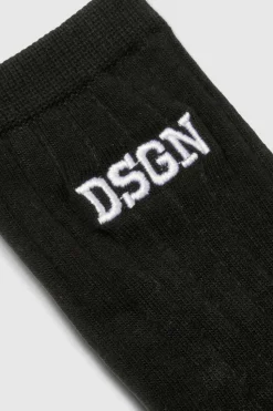 Tights & Socks|Tights & Socks*boohoo DSGN Studio Embroidered Crew Socks black