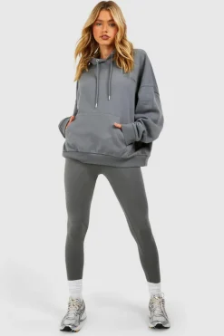 Up To 80% Off Winter Warmers|Leggings*boohoo Dsgn Studio Oversized Hoodie And Legging Tracksuit charcoal