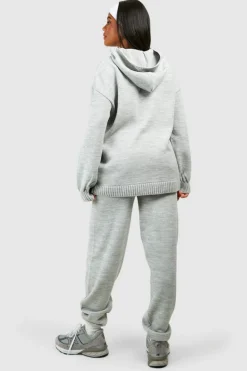 Knitted Co-Ords|Tracksuits*boohoo Dsgn Studio Oversized Hoody And Jogger Set grey