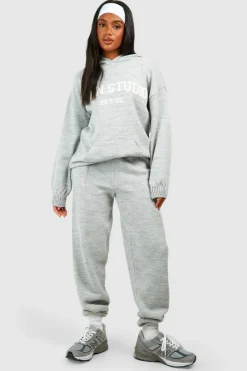 Knitted Co-Ords|Tracksuits*boohoo Dsgn Studio Oversized Hoody And Jogger Set grey