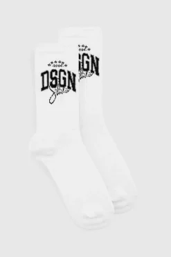 Tights & Socks|Tights & Socks*boohoo Dsgn Studio Sports Sock white