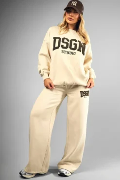 Sweatshirts|Dsgn Studio*boohoo Dsgn Studio Towelling Applique Oversized Sweatshirt stone