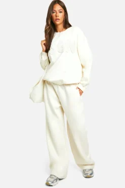 Sweatshirts|Dsgn Studio*boohoo Dsgn Toweling Applique Oversized Sweatshirt cream