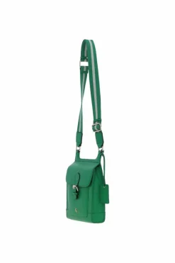 Cross-Body Bags*Ashwood Leather Eclisse Cuoio' Real Leather Crossbody Bag Green