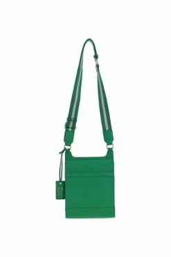 Cross-Body Bags*Ashwood Leather Eclisse Cuoio' Real Leather Crossbody Bag Green