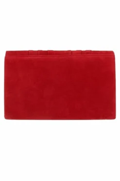 Handbags|Clutch Bags*Kitise Elegant Faux Suede Pleated V Shape Evening Clutch Bag Black