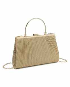 Handbags|Clutch Bags*Kitise Elegant Pleated Clutch Evening Bag With Handle Black