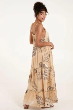 Cami Dresses*Blue Vanilla Elephant Dress Cami Dress Beige