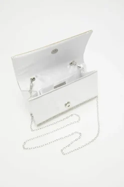 Handbags|Clutch Bags*Quiz Embellished Bag Silver
