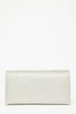 Handbags|Clutch Bags*Quiz Embellished Bag Silver