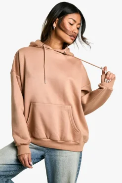 Up To 80% Off Winter Warmers|Sweatshirts*boohoo Embroidered Back Oversized Hoodie chocolate