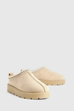 Cosy Boots|All Boots*boohoo Embroidered Cosy Mules sand