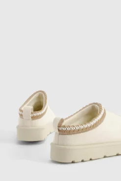 Cosy Boots|All Boots*boohoo Embroidered Cosy Mules cream
