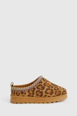 Cosy Boots|All Boots*boohoo Embroidered Cosy Mules leopard