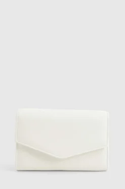Handbags|Clutch Bags*boohoo Envelope Chain Clutch Bag white