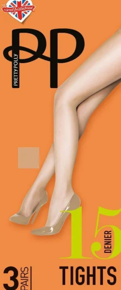 Tights & Socks|Tights & Socks*Pretty Polly Everyday 15 Denier Tights 3 Pair Pack - Beige