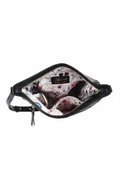 Shoulder Bags|Handbags*Ashwood Leather Expression' Croc Embossed Real Leather Shoulder Bag Black