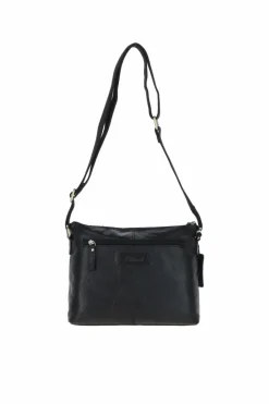 Cross-Body Bags*Ashwood Leather Exquisite Real Leather Cross Body Bag Black