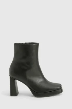 All Boots|Boots*boohoo Extended Rand Platform Ankle Boot black
