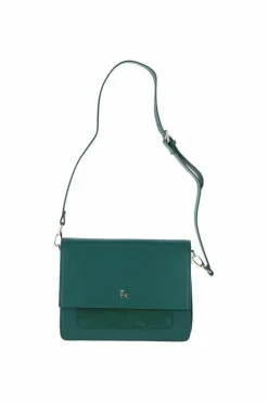 Shoulder Bags*Ashwood Leather Fabrizia' Two Sections Leather Shoulder Bag Green