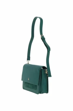 Shoulder Bags*Ashwood Leather Fabrizia' Two Sections Leather Shoulder Bag Green