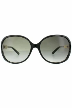 Sunglasses*Gucci Fashion Gold Grey Gradient Sunglasses Black